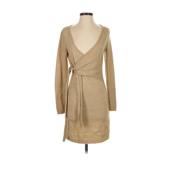 LPA Dresses & Skirts - ✨ LPA Tan Wrap Sweater Dress – Size Medium ✨
